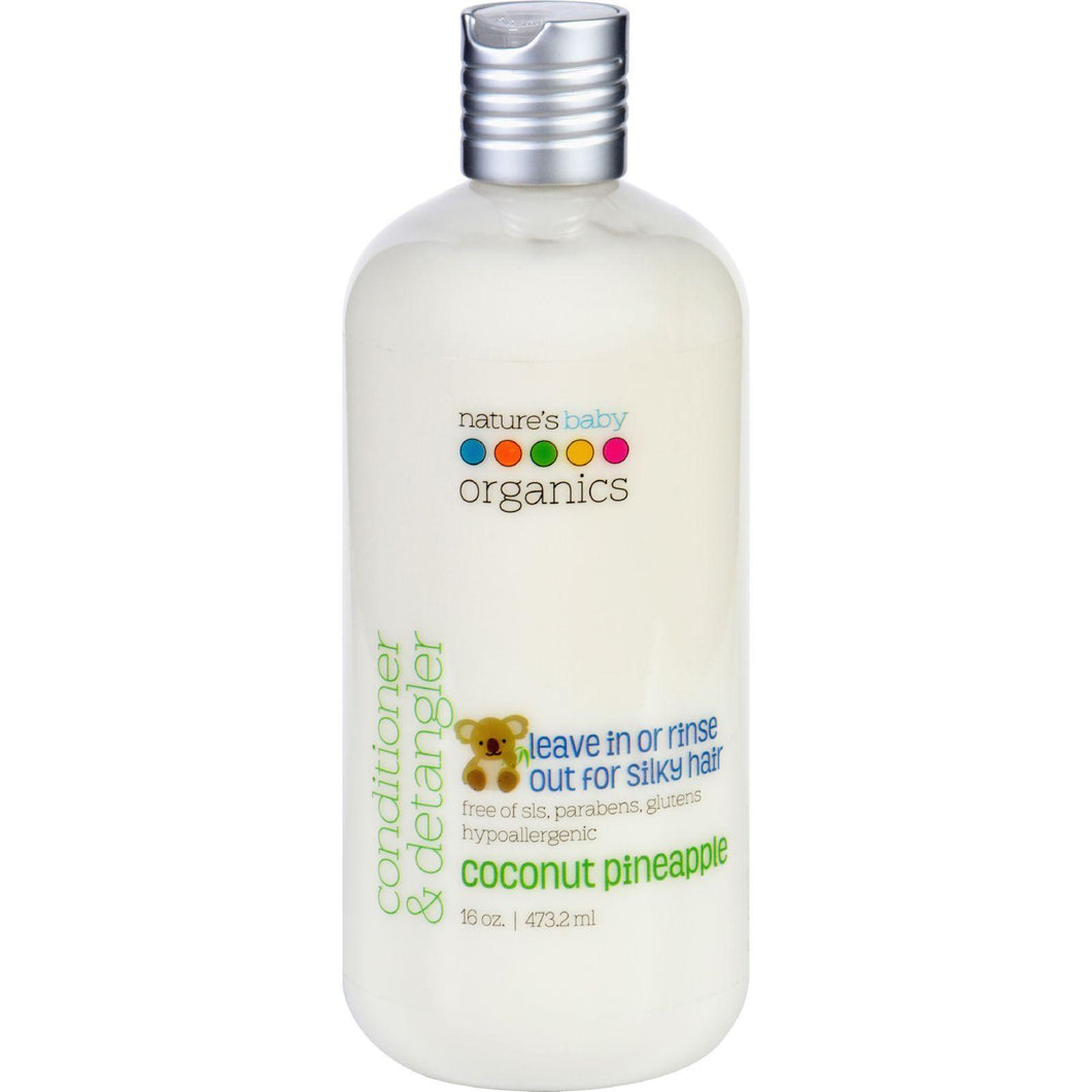 Nature's Baby Organics Conditioner And Detangler - Coconut Pineapple - 16 Oz